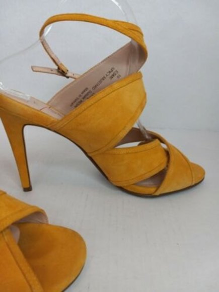 Sole Society Esme Spicy Mustard Suede Stiletto Heel Womens Sz 10 - Picture 6 of 12